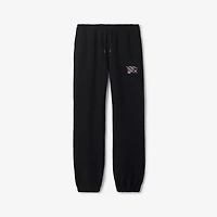 EKD Check Cotton Jogging Pants in Black - Women | Burberry® Official