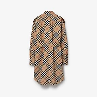 Check Cotton Shirt Dress in Sand - Women | Burberry® Official