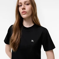 Knight Jewel Cotton T-shirt in Black - Women | Burberry® Official