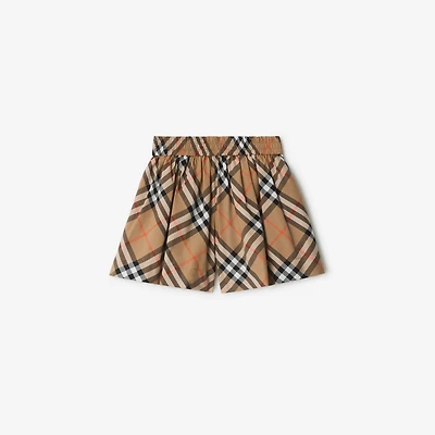 Check Cotton Shorts in Sand | Burberry® Official
