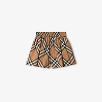 Check Cotton Shorts in Sand | Burberry® Official