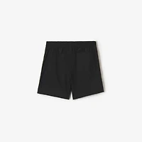 Check Trim Swim Shorts in Black | Burberry® Official