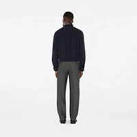 Gabardine Harrington Jacket in Navy - Men, Cotton | Burberry® Official