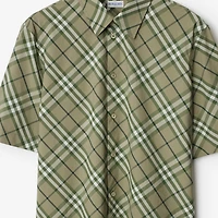 Check Cotton Shirt in Skylark - Men | Burberry® Official