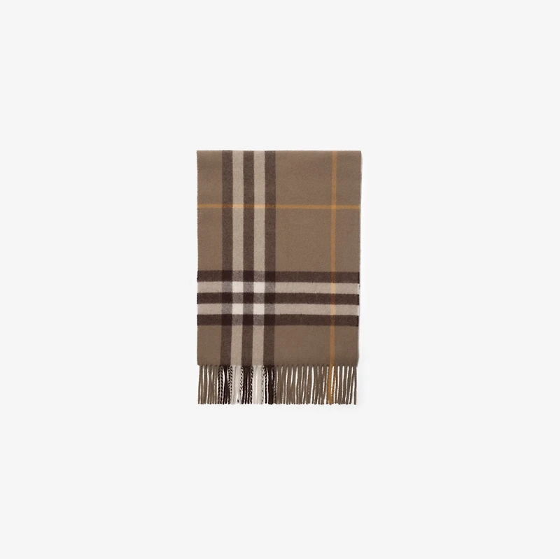 Check Cashmere Scarf in Vole | Burberry® Official