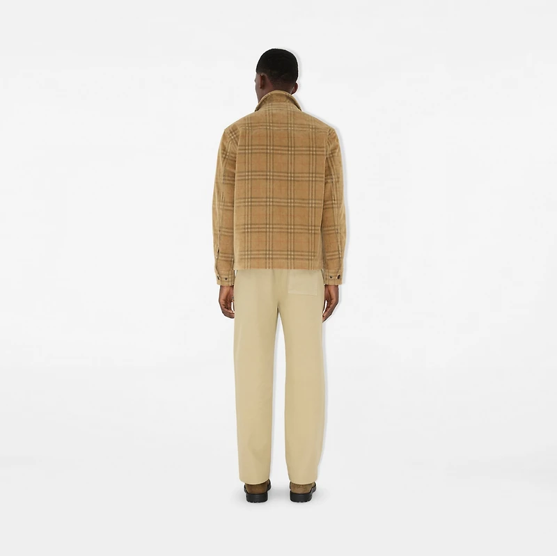 Check Corduroy Overshirt in Sand - Men, Cotton | Burberry® Official