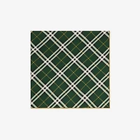 Check Silk Scarf in Dark fern | Burberry® Official