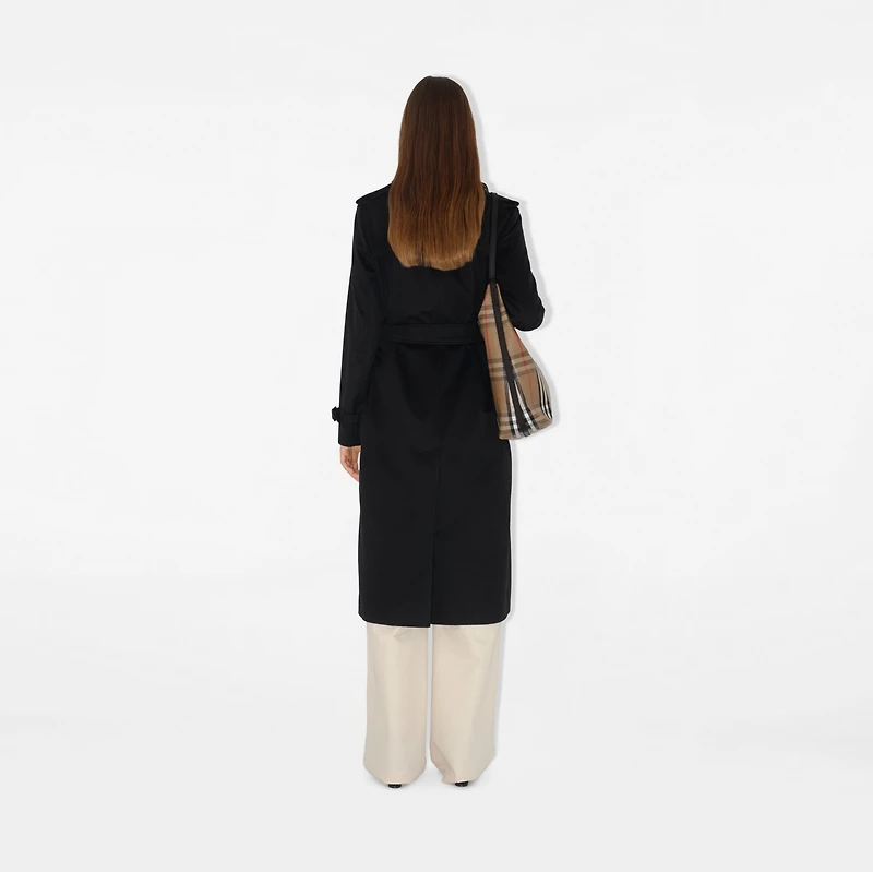 Long Cashmere Kensington Trench Coat in Black - Women | Burberry® Official
