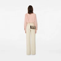 Highlands Chain Strap Wallet​ in Sand - Women, Cotton, Linen | Burberry® Official