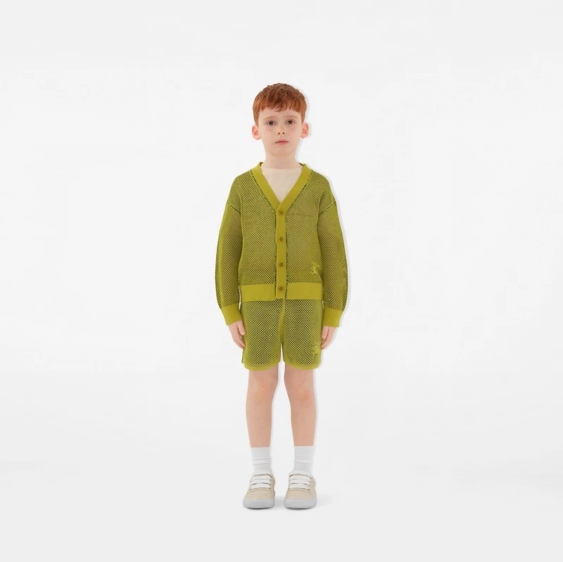 Cotton Nylon Mesh Cardigan in Spring | Burberry® Official