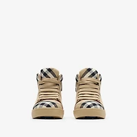 Check High-top Sneakers in Sand - Children | Burberry® Official