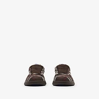 Check Terrace Sneakers in Mahogany red - Men | Burberry® Official