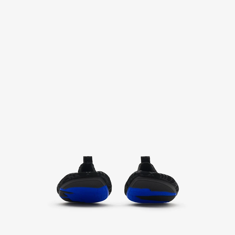 Check Suede Baby Ballerinas​ in Black - Women, Leather | Burberry® Official