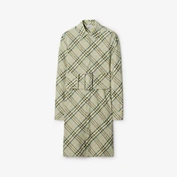 Check Stretch Linen Shirt Dress in Breeze - Women | Burberry® Official