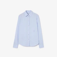 Regular Fit Cotton Poplin Formal Shirt in Agapanthus blue - Women | Burberry® Official