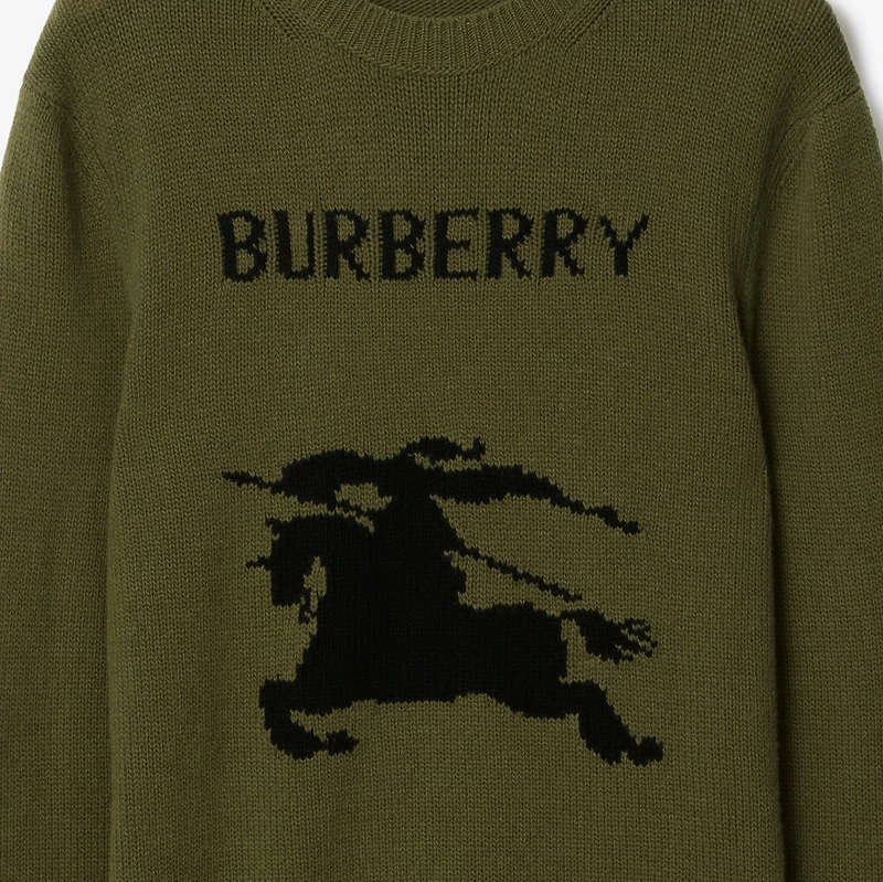 EKD Wool Cashmere Sweater in Tent green - Men | Burberry® Official