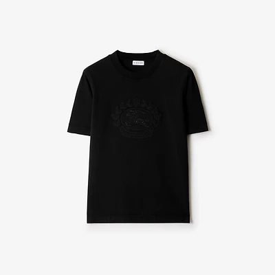 Knight Cotton T-shirt in Black - Women | Burberry® Official