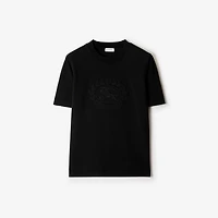 Knight Cotton T-shirt in Black - Women | Burberry® Official