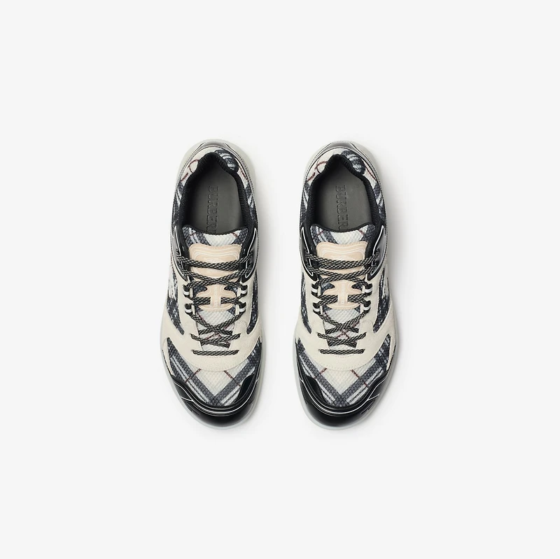 Check Matrix Sport Sneakers in White - Men | Burberry® Official