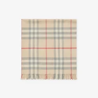 Check Wool Baby Blanket in Pale stone - Children | Burberry® Official