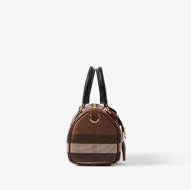Mini Check Bowling Bag in Dark birch brown