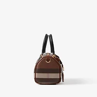 Mini Check Bowling Bag in Dark birch brown