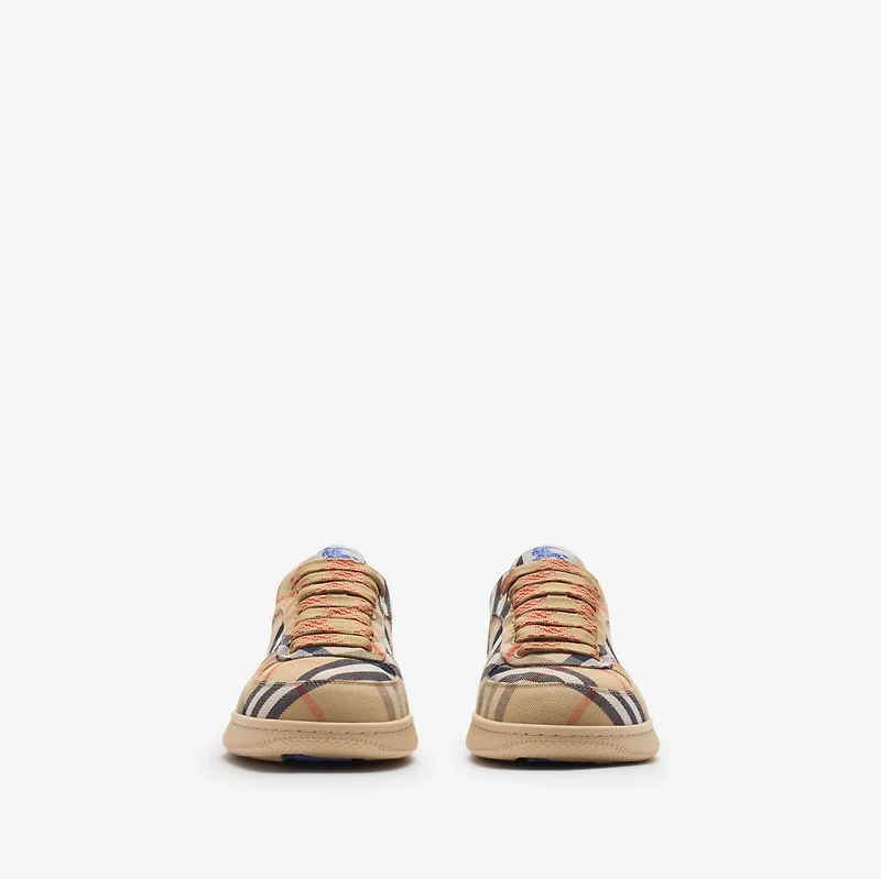 Check Terrace Sneakers in Sand - Women | Burberry® Official