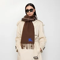 Reversible EKD Check Cashmere Scarf in Treacle brown | Burberry® Official