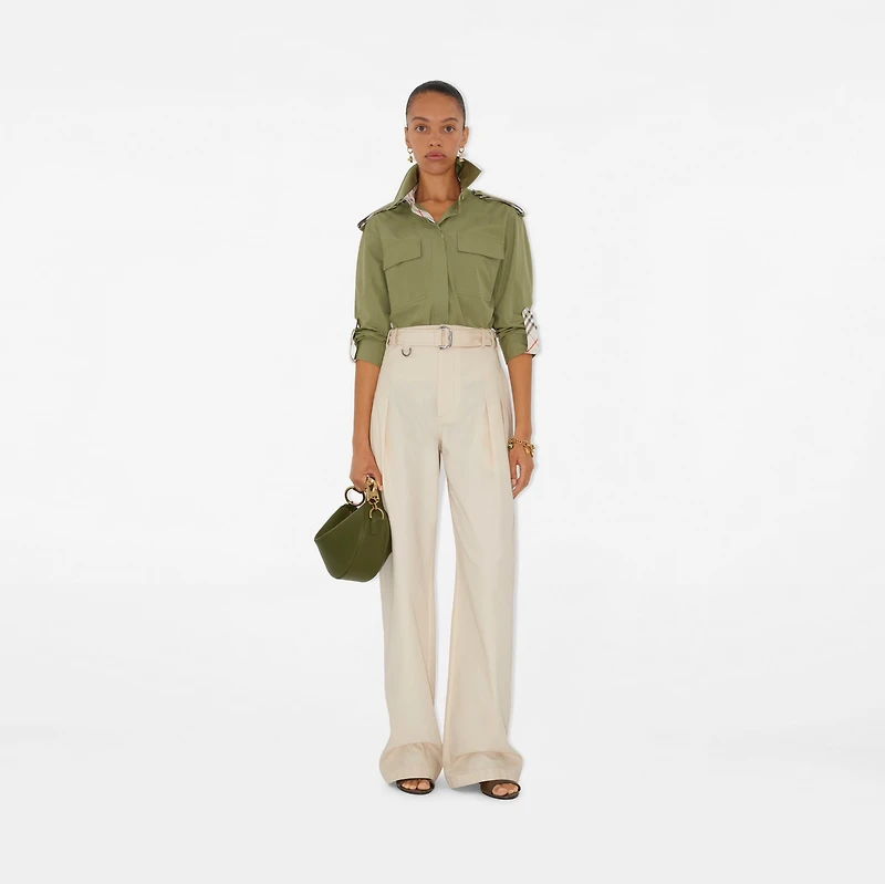 Cotton Poplin Shirt in Wreath - Women | Burberry® Official