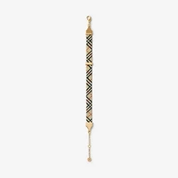 Check Print Bracelet in Gold/sand - Women | Burberry® Official