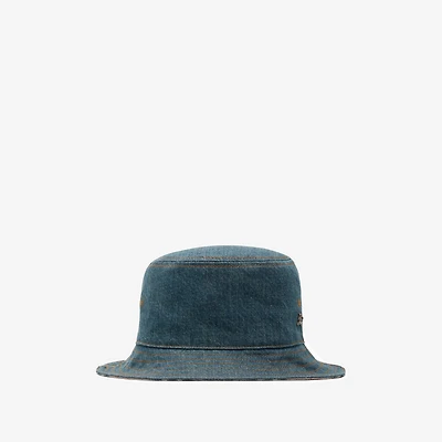 Denim Bucket Hat in Indigo blue - Men | Burberry® Official