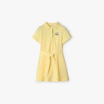 Cotton Polo Shirt Dress in Sherbet | Burberry® Official