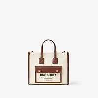 Mini Freya Tote in Natural/tan - Women, Canvas | Burberry® Official