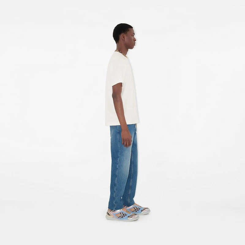 Slim Jeans in Mid blue - Men, Cotton | Burberry® Official