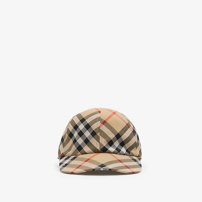 Check Baseball Cap in Sand - Children | Burberry® Official