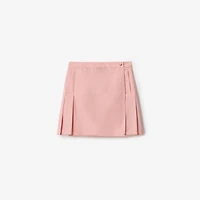 Pleated Stretch Nylon Mini Skirt in Begonia pink - Women | Burberry® Official