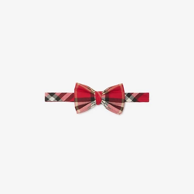 Check Cotton Flannel Bow Tie in Poppy red - Children | Burberry® Official