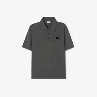 Wool Polo Shirt in Grey - Men | Burberry® Official