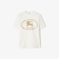 Knight Stamp Cotton T-shirt in Chalk white - Men | Burberry® Official