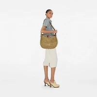 Medium B Clip Messenger Bag in Sandstorm - Women, Leather | Burberry® Official