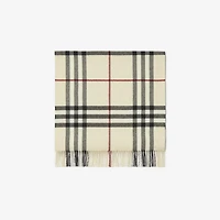 Wide Check Cashmere Scarf in Stone | Burberry® Official