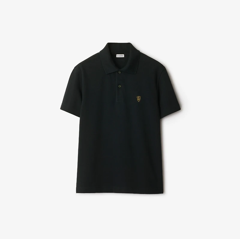 Cotton Polo Shirt in Coal - Men | Burberry® Official