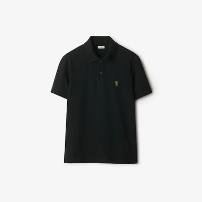 Cotton Polo Shirt in Coal - Men | Burberry® Official