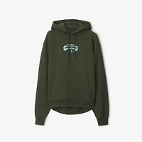 Car Cotton Hoodie in Yew green - Men | Burberry® Official