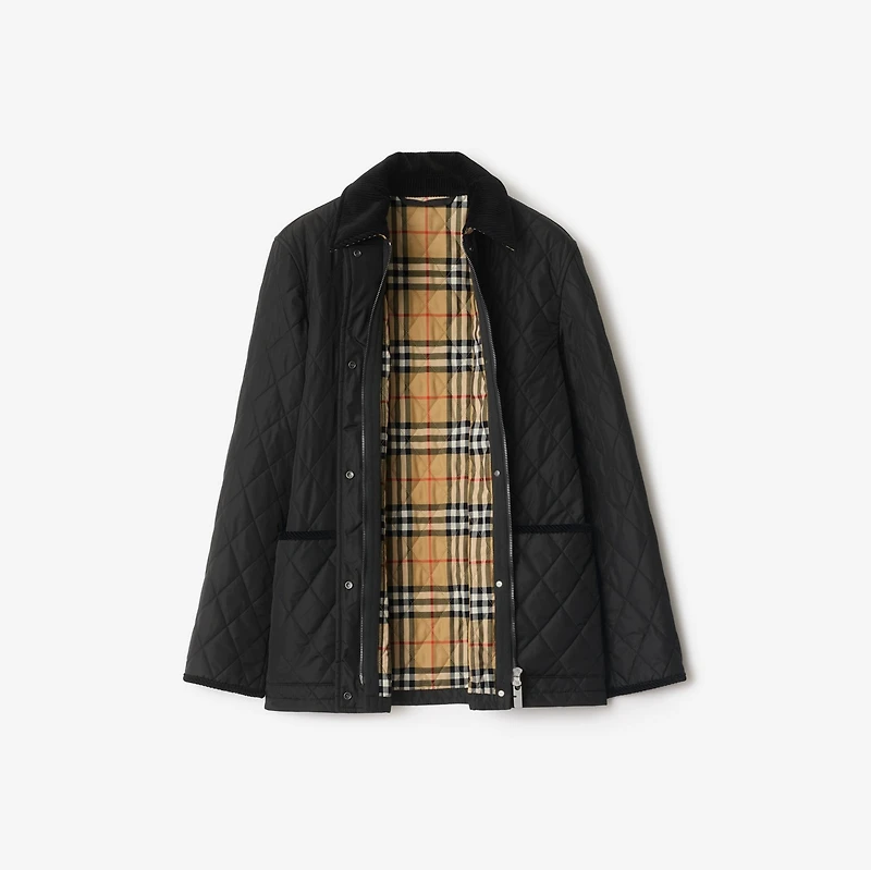 Quilted Nylon Jacket in Black - Women, Cotton | Burberry® Official