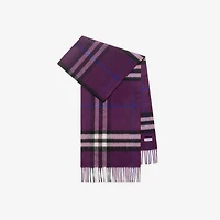 Check Cashmere Scarf in Pansy | Burberry® Official