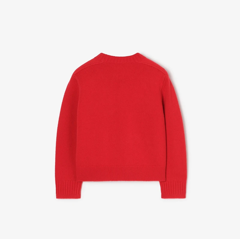 Rhinestone EKD Wool Sweater in Crayon red | Burberry® Official