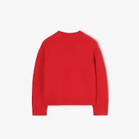 Rhinestone EKD Wool Sweater in Crayon red | Burberry® Official