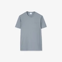 Cotton T-shirt in Gale blue - Men | Burberry® Official