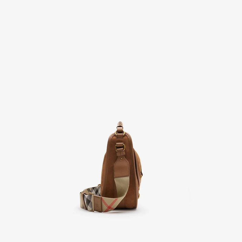 Small B Clip Messenger Bag in Hazel brown - Women | Burberry® Official